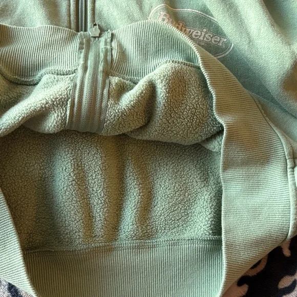 Budweiser Olive Green Zip-Up Hoodie - Picture 9 of 9
